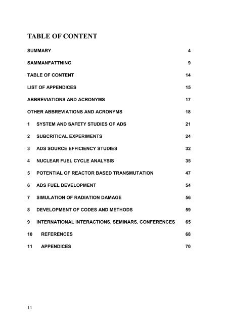 System and safety studies of accelerator driven transmutation ... - SKB