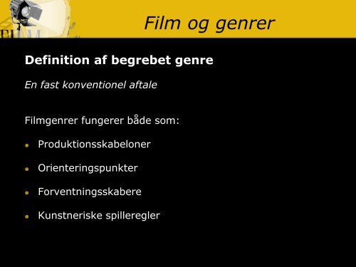 Film og genrer