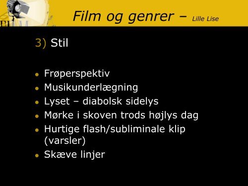 Film og genrer