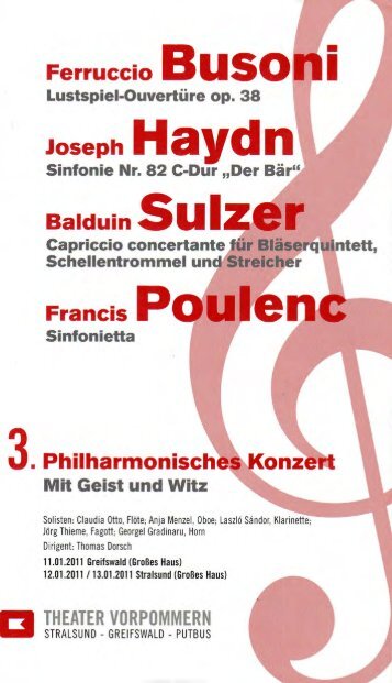 Programmheft 3 Philharmonisches Konzert - Thomas Dorsch