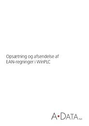 Quick-guide til oprettelse af EAN-regninger i WinPLC - A-Data