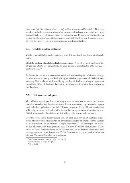 Om Gödels bevis og karakteren af matematisk tænkning