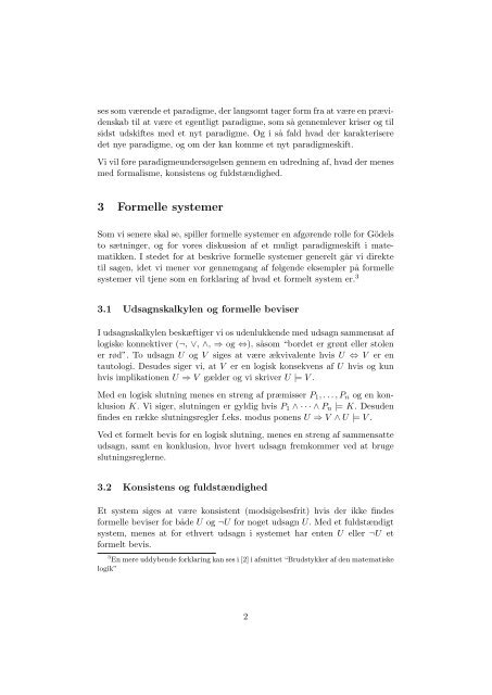 Om Gödels bevis og karakteren af matematisk tænkning