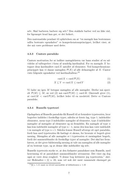 Om Gödels bevis og karakteren af matematisk tænkning