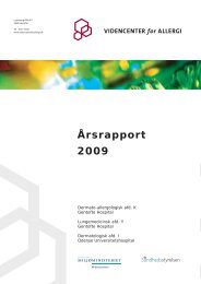 Årsrapport 2009 - Videncenter for Allergi