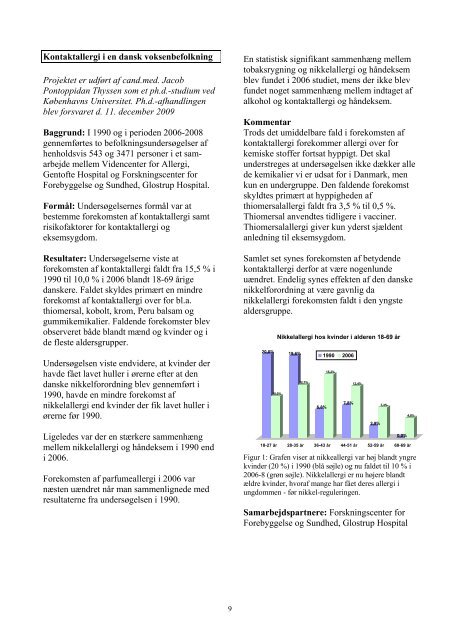 Årsrapport 2009 - Videncenter for Allergi