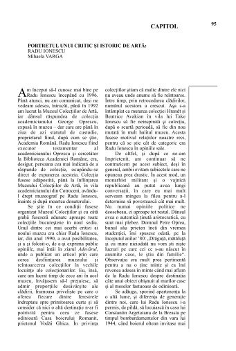 PORTRETUL UNUI CRITIC ŞI ISTORIC DE ARTĂ - Revista Muzeelor