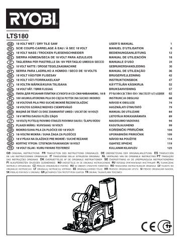 Ryobi LTS180M Instruction Manual - Tooled-Up.com