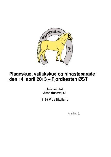 Hent Plagskue 2013 katalog - Fjordhesten Øst