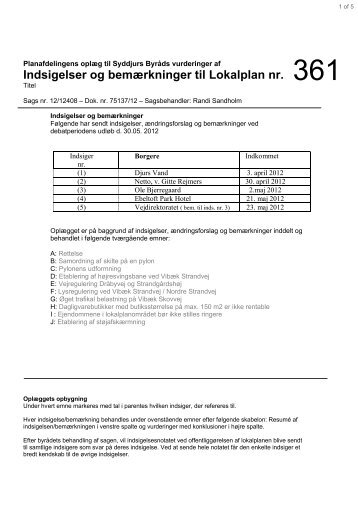 Indsigelsesnotat.pdf - Syddjurs Kommune