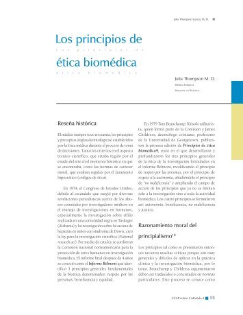 Los principios de ética biomédica