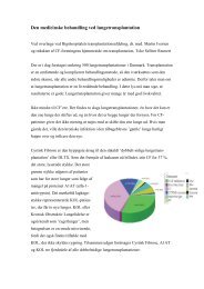 Den medicinske behandling ved lungetransplantation