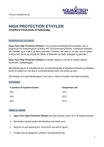 HIGH PROTECTION ETHYLEN - Aquatech-vandbehandling.dk