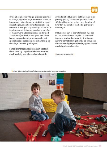 Medlemsblad nr. 3, 2012 - Landsforeningen Autisme