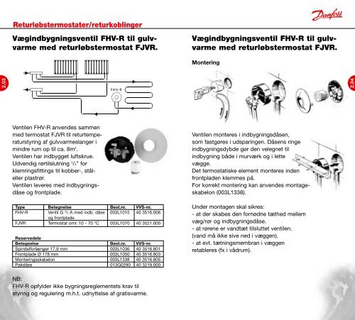 Danfoss A/S | VVS-guiden - Danfoss Varme - Danfoss A/S