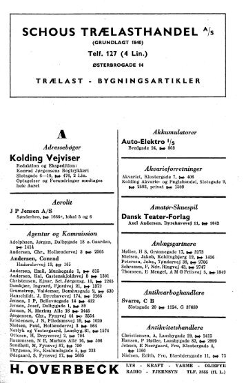 Fagregister 1958-59 - Kolding Kommune
