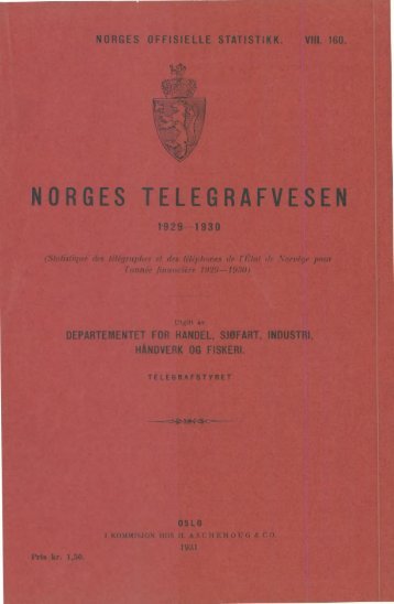 Norges telegrafvesen 1929-1930