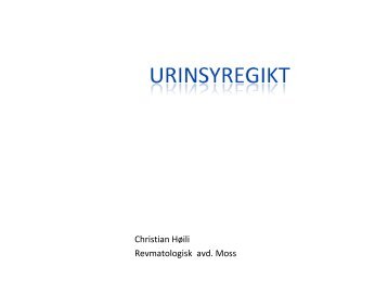 Urinsyregikt og hyperurikemi