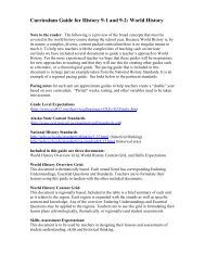 Curriculum Guide for History 9-1 and 9-2: World History - Anchorage ...