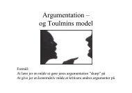 Argumentation – og Toulmins model