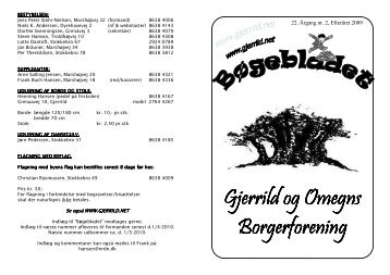 Bøgeblad efterår 2009 - Gjerrild og Omegns Borgerforening