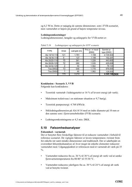 Udvikling og demonstration af lavenergifjernvarme til lavenergibyggeri