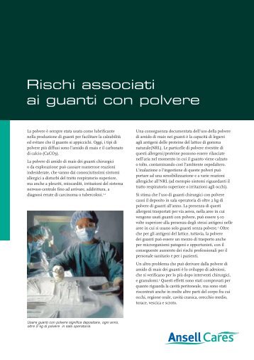 Hazards of Powdered Gloves it - Ansell Healthcare Europe