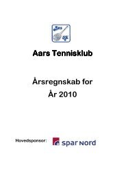 Regnskab 2010 - Aars Tennisklub af 1913