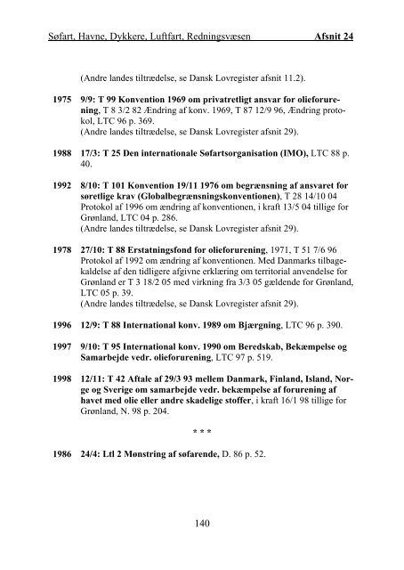 Grønlandsk Lovregister 2010 - 1. kvartal - Statsministeriet