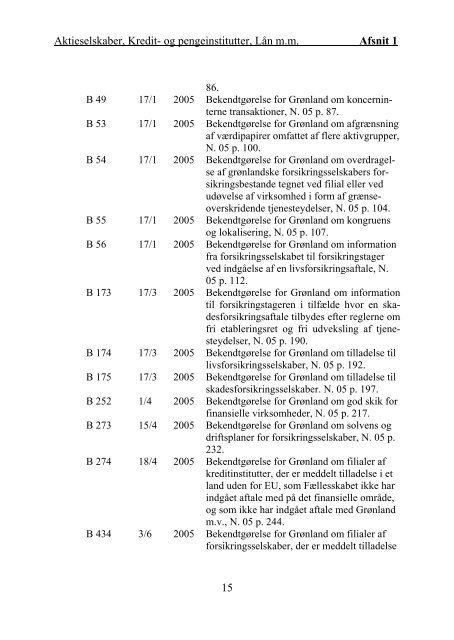 Grønlandsk Lovregister 2010 - 1. kvartal - Statsministeriet