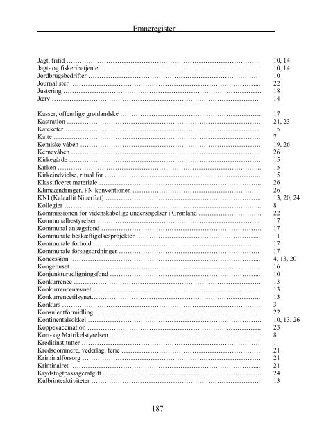 Grønlandsk Lovregister 2010 - 1. kvartal - Statsministeriet