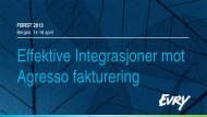 Effektive Integrasjoner mot Agresso fakturering - Evry