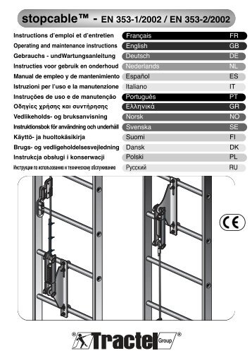 stopcable™ - EN 353-1/2002 / EN 353-2/2002 - Tractel