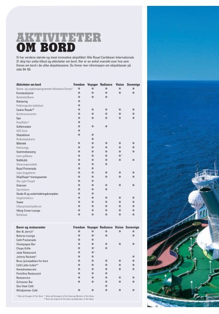 Royal Caribbean over hele verden 2010-2011 - Myhre Travel