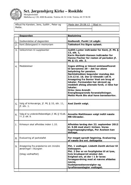 Referat - Sct. Jørgensbjerg Kirke