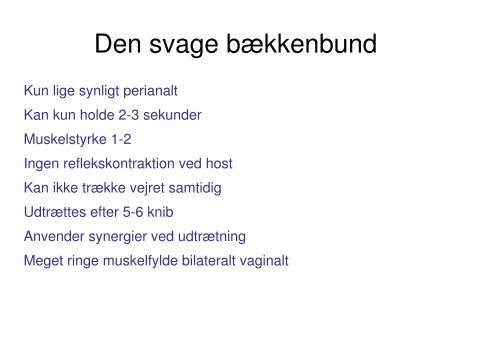 Bækkenbundstræning individuelt - GynObsGruppen