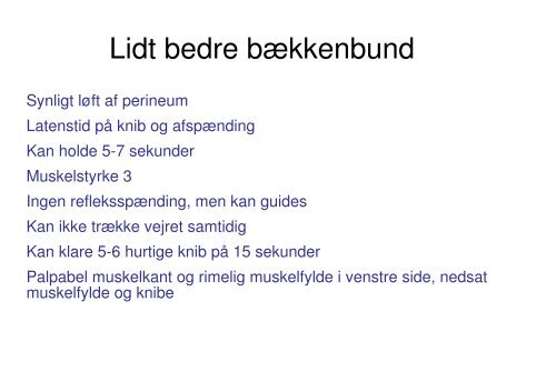 Bækkenbundstræning individuelt - GynObsGruppen