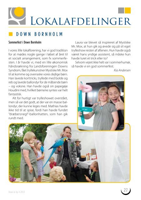 Down & Up nr. 4-2012 - Landsforeningen Downs Syndrom