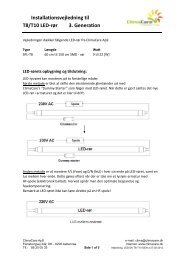 Installationsvejledning til T8/T10 LED-rør 3. Generation - ClimaCare