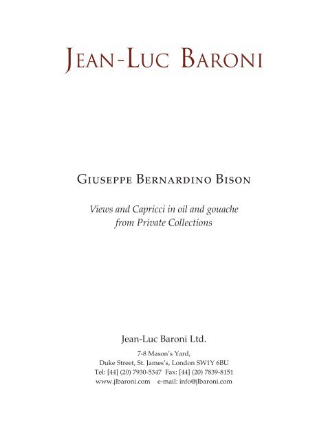 Download PDF version - Jean - Luc Baroni Ltd