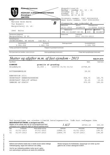 Ejendomsskattebillet 2013