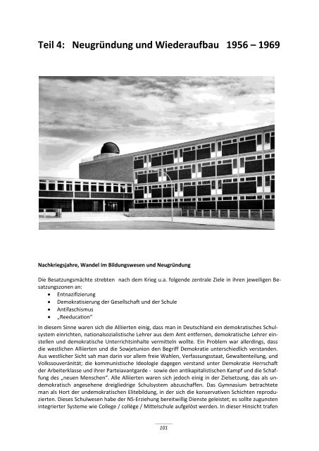 Geschichte des Schiller-Gymnasiums Köln 1899 - 2010
