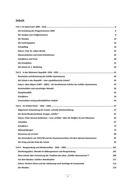 Geschichte des Schiller-Gymnasiums Köln 1899 - 2010