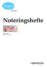 Noteringshefte trinn 6-10 + vaksne - Logometrica AS