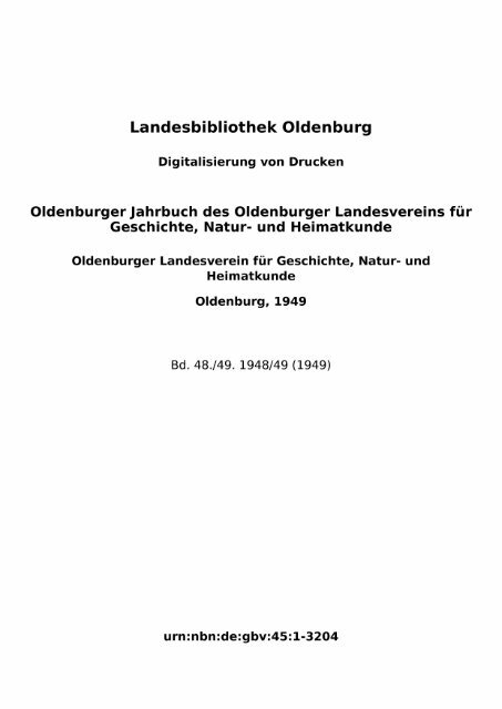 Oldenburger Jahrbuch des Oldenburger Landesvereins für ...