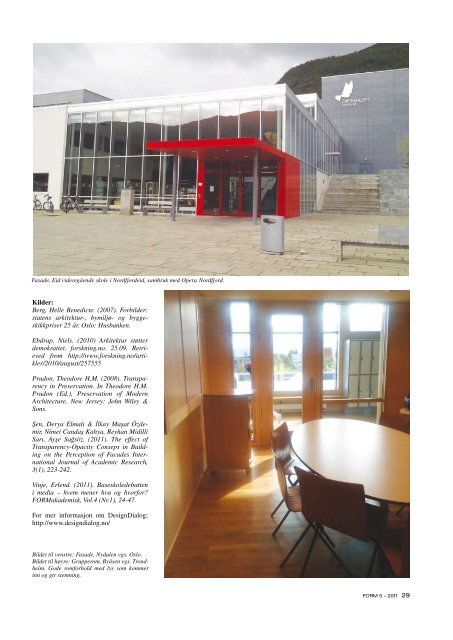 FORM nr 5 - 2011, Temanummer om arkitektur - Kunst og design i ...