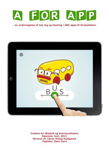 en undersøgelse af lyd, leg og læsning i ABC-apps til førskolebørn er