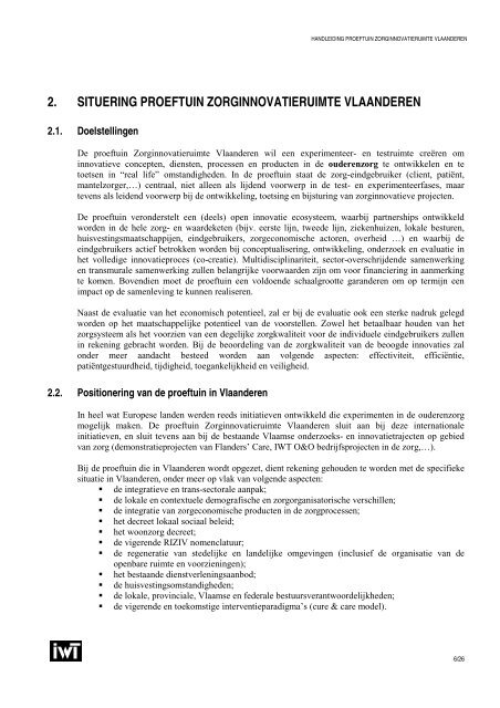 Handleiding proeftuinzorg (pdf) - IWT
