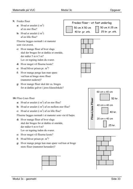 Matematik-på-VUC-Modul-3c - Matematikopgaven