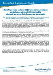 Télécharger le communiqué de presse du 04 juin ... - Sanofi Aventis